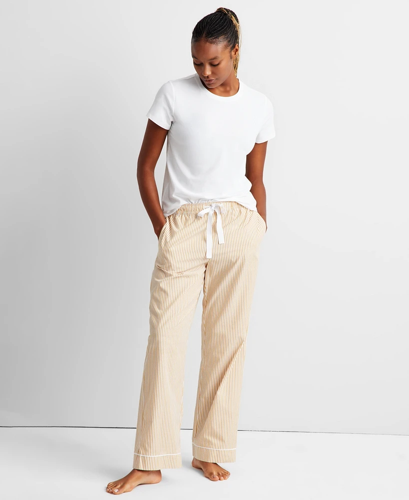 State of Day Women's Printed Poplin Pajama Pants Xs-3X, Exclusively at Macy's