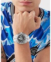 Plein Sport Men's Thunder Force Three Hand Quartz White Silicone 47MM