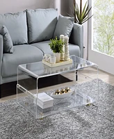 Fox Hill Trading Steven 39" Waterfall Acrylic Coffee Table