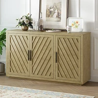 Streamdale Furniture Large Retro Sideboard with Adjustable Shelves & Handles