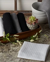 Design Imports Cotton Kitchen Collection Dishtowel Set, 18x26", Assorted Neutrals, 6 Piece