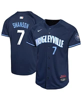 Nike Big Boys and Girls Dansby Swanson Navy Chicago Cubs City Connect Limited Player Jersey