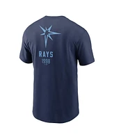 Nike Men's Navy Tampa Bay Rays Large Logo Back Stack T-Shirt