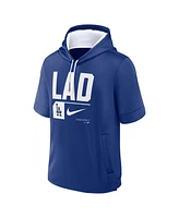 Nike Men's Royal Los Angeles Dodgers Tri Code Lockup Short Sleeve Pullover Hoodie