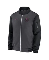 Nike Men's Charcoal New York Mets 2024 City Connect Authentic Collection Game Time Full-Zip Bomber Jacket