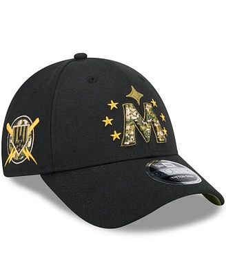 New Era Men's Black Minnesota Twins 2024 Armed Forces Day 9FORTY Adjustable Hat