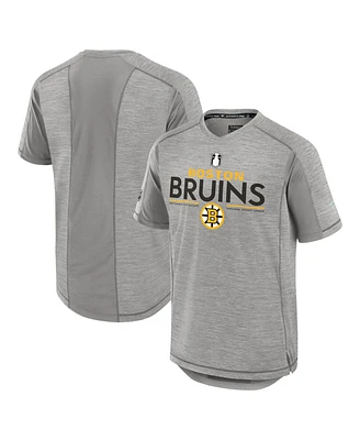 Fanatics Men's Gray Boston Bruins 2024 Stanley Cup Playoffs Authentic Pro T-Shirt