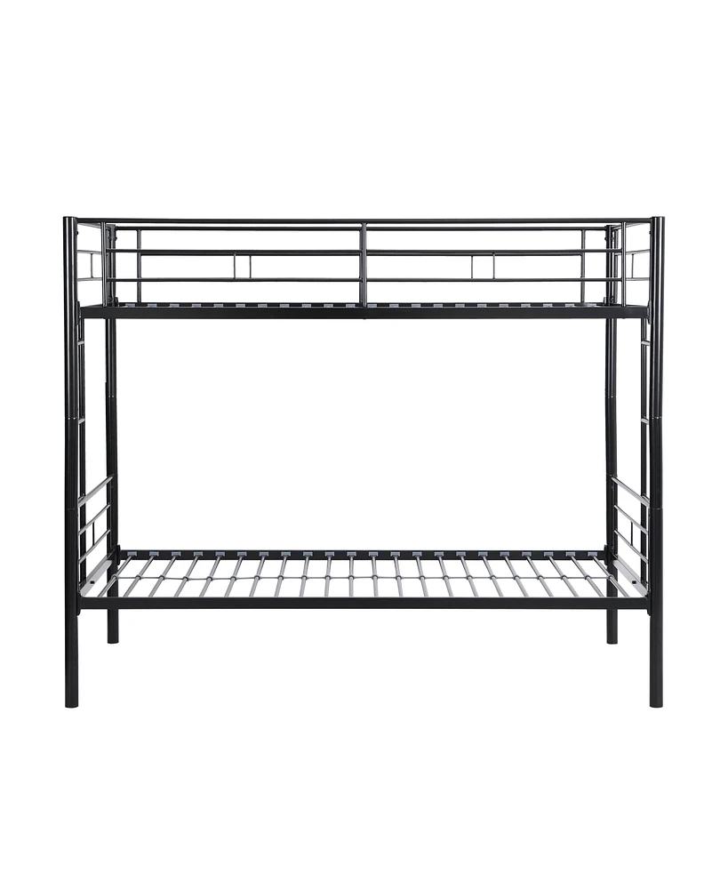 Simplie Fun Metal Bunk Bed Black