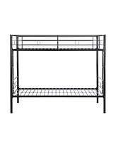 Simplie Fun Metal Bunk Bed Black