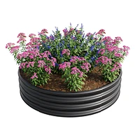 47.24x11.4" Tall Round Metal Garden Bed for Vegetables and Flowers