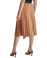 Dkny Women's Asymmetric Pleated Pull-On Midi Skirt