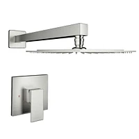 Wall Mounted Shower Faucet In Brushed Nickel (Valve Included