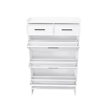 Pvc Shaker Door Shoe Rack with 3 Doors and 2 Drawers