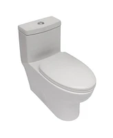 Streamdale Furniture Ceramic One Piece Toilet, Dual Flush With Soft Closing Seat 0001