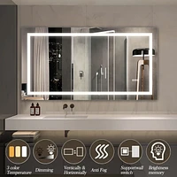 Led Bathroom Mirror 60 X 32 Inch With Lights, Anti-Fog & Dimming Led Bathroom Vanity Mirror