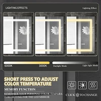 Led Bathroom Mirror 60 X 32 Inch With Lights, Anti-Fog & Dimming Led Bathroom Vanity Mirror