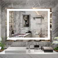 Led Bathroom Mirror 48 X 36 Inch With Lights, Anti-Fog & Dimming Led Bathroom Vanity Mirror