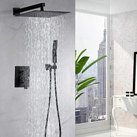 12 Inch Bathroom Rain Shower Combo Set With Hand Shower