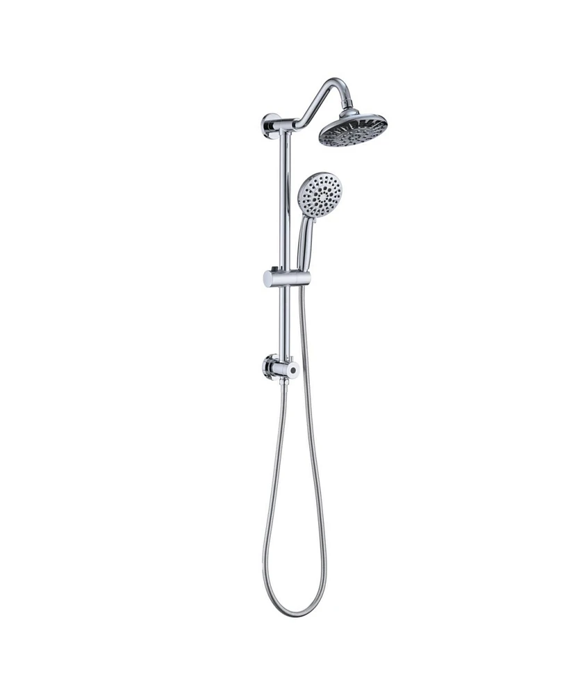 Streamdale Furniture 6 Inch Rain Shower Head With Handheld Shower Head Bathroom Rain Shower System