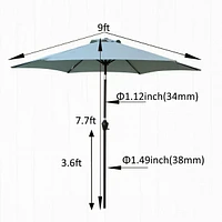 9FT Umbrella Frosty Green