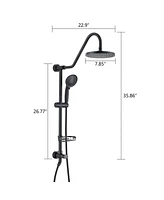 Streamdale Furniture Handshower Shower Head With Handheld Shower System With 8" Rain Shower Head