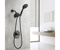 6 Function Rain Shower Head with Handheld - Valve Included