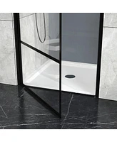 Streamdale Furniture 36x36In Shower Base White, Centered Drain And Single-Threshold