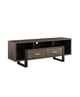 Simplie Fun Tv Stand Walnut Oak Black