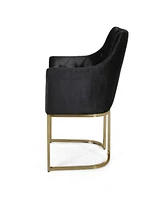 Opulent Jewel-Toned Armchair with Gold Accents