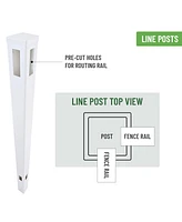 Corner Post For White Vinyl Routed Fence Caps Included Set Of 2