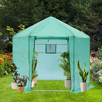 Hexagonal Reinforced Walk-In Greenhouse