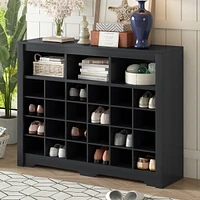 Sleek 24 Shoe Cubby Console & Sideboard