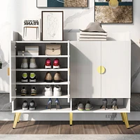 Streamdale Furniture Modern 11-Tier Shoe Cabinet with Adjustable Shelves