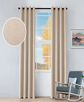 Superior Senna Textured Curtain Set of 2 Panels with Grommet Header