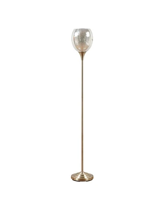 Streamdale Furniture Bellow Uplight Floor Lamp With Mercury Glass Shade