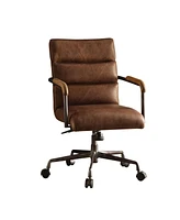 Simplie Fun Harith Office Chair In Retro Top Grain Leather