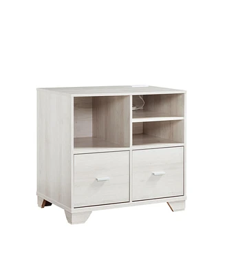 Simplie Fun File Cabinet White Oak