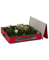 Household Essentials Christmas Wreath Storage Container 30 Inch Holiday Wreath Storage Box with Handles