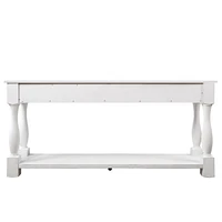 Streamdale Furniture 63" Wood Console Table with Drawers & Shelf