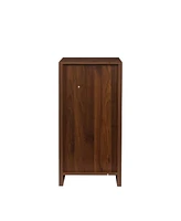 Simplie Fun Brown Walnut Color Modular Wine Bar Cabinet Buffet Cabinet With Hutch For Dining Room