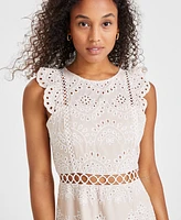 Sam Edelman Women's Eyelet-Embroidered Midi Dress