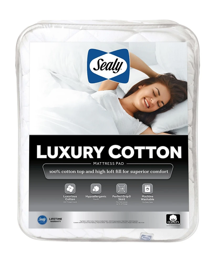 Sealy Luxury Cotton Twin Mattress Pad