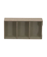Household Essentials Organizer Tray Accessory Sturdy Drawer with Fabric Covering and Three Compartments