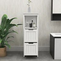 Simplie Fun White freestanding bathroom storage cabinet