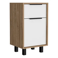 Nightstand Maryland Z, One Drawer, One Cabinet, Pine White Finish