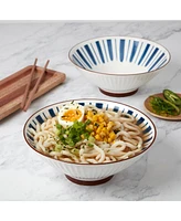 Tabletops Unlimited 8" Stoneware Ramen Noodle Bowls, Set of 2