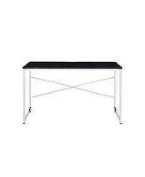 Simplie Fun Tennos Vanity Desk In Black & Chrome Finish