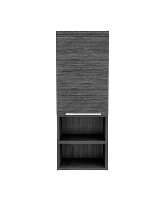 Simplie Fun Mila Bathroom Cabinet, Two Interior Shelves, Two External Shelves, Single Door Cabinet - Smokey Oak