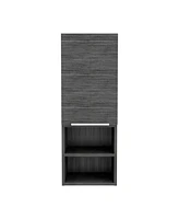 Simplie Fun Mila Bathroom Cabinet, Two Interior Shelves, Two External Shelves, Single Door Cabinet - Smokey Oak