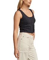 Lucky Brand Women's Schiffly Embroidered Corset Top